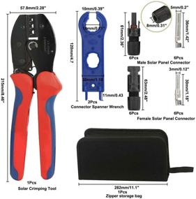 img 3 attached to 🔌 DasMarine Solar Tools: Solar Crimping Tools for 2.5/4.0/6.0mm² Solar Panel PV Cable, 6pcs Male Female Connector, 1 Pair Solar Connector Assembly Spanner Tool Kit