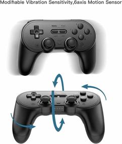 img 3 attached to 🎮 8Bitdo Pro 2 Bluetooth Controller - Enhancing Gaming Experience for Switch, PC, Windows, Android, MacOS, Steam, and Raspberry Pi (Black)