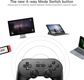 img 1 attached to 🎮 8Bitdo Pro 2 Bluetooth контроллер - Повышение игрового опыта для Switch, PC, Windows, Android, MacOS, Steam и Raspberry Pi (Черный)