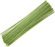 vibrant floral flower wire stems: 6 gauge, 16 inch, green (50 count) - wrapped for enhanced durability logo
