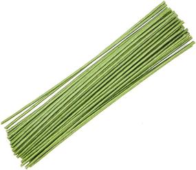 img 4 attached to Vibrant Floral Flower Wire Stems: 6 Gauge, 16 Inch, Green (50 Count) - Wrapped for Enhanced Durability