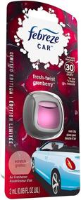 img 2 attached to 🍒 Febreze Car Vent Clip Air Freshener - Fresh-Twist Cranberry - Holiday Collection 2017 - 0.06 FL OZ (2 mL) Per Vent Clip - Pack of 3 Vent Clips