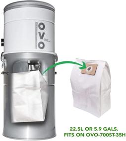 img 1 attached to 🧹 OVO Central Vacuum Triple Layer Disposable Filtration Bags, 22.5L/ 5.81 Gal. for OVO-700ST-35H, 22.5 L, White by Nadair