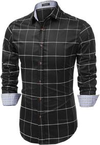 img 4 attached to 👔 COOFANDY Stylish Buttoned Sleeve Shirts