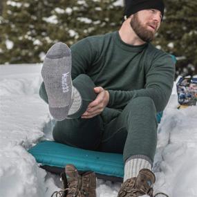 img 1 attached to 🧦 Minus33 Merino Wool 706 Kancamagus Men's Midweight Bottom - Black, Medium Tall: Premium Comfort and Warmth