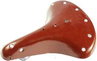 aukmont vintage classic comfort leather bicycle bike cycling saddle seat - brown logo