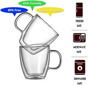 img 3 attached to 🥤 CnGlass Insulated High Borosilicate Cup: The Ultimate Drinking Glassware for Modified Thermal Performance