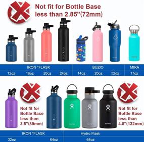 img 3 attached to 🧴 Koodee Anti-Slip Bottom Sleeve Cover - Protective Silicone Boot for 12 oz-64 oz Sport Water Bottles Flask