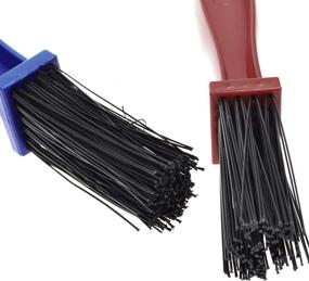 img 1 attached to Bike Bicycle Chain Washer Cleaner Cleaning Brush - 2 Pcs (Blue and Red), COSMOS