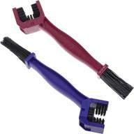 bike bicycle chain washer cleaner cleaning brush - 2 pcs (blue and red), cosmos logo