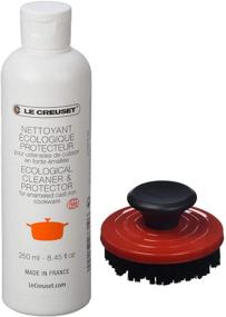 img 1 attached to 🧽 Le Creuset 2-Piece Cleaning Set: Nylon Brush Kitchen Product + Cerise Enameled Cast Iron Cookware Cleaner - 3.25" Brush + 8.45 fl. oz. Solution