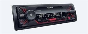 img 2 attached to 🚗 Стереосистема для автомобиля Sony DSX-A410BT Single Din с Bluetooth, USB и AUX | Беспроводные наушники в комплекте + Без встроенного CD-проигрывателя