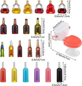 img 3 attached to 21 Styles of Miniature Wine Bottles with Mini Toilet Cake Topper – Party Decorations, Funny Dollhouse Cake Accessories, Ideal for Celebrations, Birthdays, and Cake Decorating