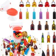 21 styles of miniature wine bottles with mini toilet cake topper – party decorations, funny dollhouse cake accessories, ideal for celebrations, birthdays, and cake decorating логотип