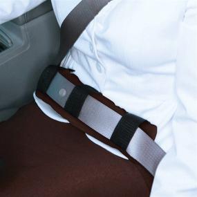 img 2 attached to 🚗 Deluxe Comfort Memory Foam Seat Belt Pad (12" x 3" x 2") - Prevent Rubbing and Chaffing - Enhanced Seatbelt Safety - Perfect for Pregnant Drivers - Tan Seat Belt Pad