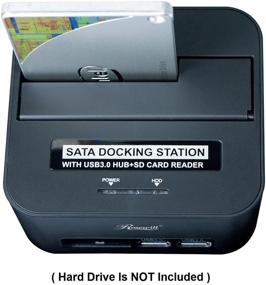 img 1 attached to 💾 SATA III / II / I Hard Drive Docking Station to USB 3.0 with SD Card Reader and USB 3.0 Port - Supports 2.5 &amp; 3.5 Inch SATA III SSD HDD - Single Bay HDD Docking