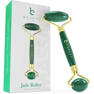 🌿 jade roller for face: ultimate skin care tool for beauty products, small eye roller included! get rid of puffy eyes and pamper yourself with this facial massager. perfect self care gift for women. logo