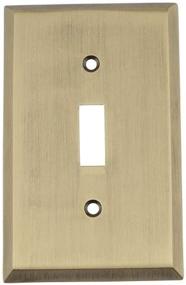 img 1 attached to Nostalgic Warehouse 719698 New York Single Toggle Switch Plate, Antique Brass: A Vintage Touch for Your Home Décor