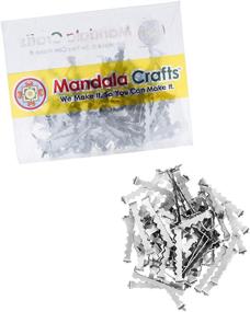 img 2 attached to 🔧 No Nail Sawtooth Picture Hangers - Nailless Hanging Hardware for Canvas & Wood Frames by Mandala Crafts (100 PCs, Large Silver)