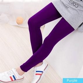 img 1 attached to 🧥 Stay Warm and Stylish with FoMann Leggings Winter Stretchy Combo1 Girls' Clothing