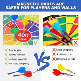 img 3 attached to GaHoo Magnetic Dart Board Game for Kids and Adults - Safe Toy with 12pcs Magnetic Darts - Perfect Indoor and Party Game Gift for Children Ages 4-12, Boys, Girls, and Adults