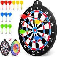 gahoo magnetic dart board game for kids and adults - safe toy with 12pcs magnetic darts - perfect indoor and party game gift for children ages 4-12, boys, girls, and adults логотип