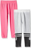 👧 girls' 2 pack fleece lined leggings with knee sock look by limited too logo