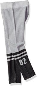 img 1 attached to 👧 Girls' 2 Pack Fleece Lined Leggings with Knee Sock Look by Limited Too