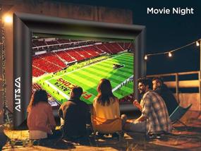 img 3 attached to 🎬 AUTSCA 20 Feet Inflatable Projector Screen: Ultimate Outdoor Movie Experience with Front and Rear Projection, Perfect for Backyard Pool Games and Indoor Theater