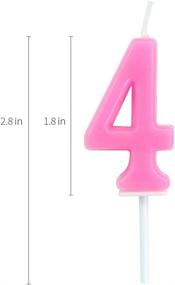 img 1 attached to 🎂 Dollet Number 4 Pink Birthday Candle: Perfect Addition for Smash Cake Cupcakes