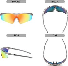 img 2 attached to 🕶️ Duco Polarized Sports Sunglasses: 5 Interchangeable Lenses for Men and Women - Perfect for Cycling, Running, Driving, Fishing!