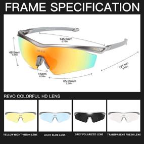 img 3 attached to 🕶️ Duco Polarized Sports Sunglasses: 5 Interchangeable Lenses for Men and Women - Perfect for Cycling, Running, Driving, Fishing!