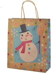 img 3 attached to 🛍️ 12-Pack of Large Kraft Gift Bags for Christmas