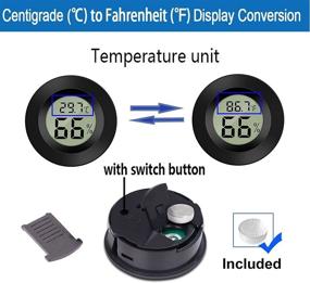 img 2 attached to 🌡️ Meggsi 4 Pack Mini Digital Hygrometer Gauge Indoor Thermometer - LCD Monitor for Greenhouse, Humidors, Cigar Jars, Incubators, Guitar Cases - Measures Temperature and Humidity