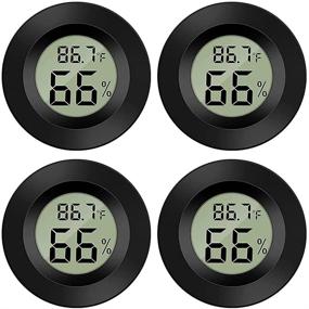 img 4 attached to 🌡️ Meggsi 4 Pack Mini Digital Hygrometer Gauge Indoor Thermometer - LCD Monitor for Greenhouse, Humidors, Cigar Jars, Incubators, Guitar Cases - Measures Temperature and Humidity