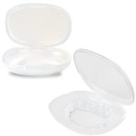🦷 y-kelin 2 пара футляр для ретейнеров: матовый полированный прозрачный контейнер для ортодонтических ретейнеров, зубных протезов и защитных щитков (молочный + прозрачный) логотип