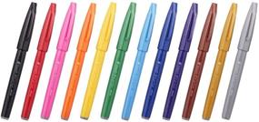 img 3 attached to ✒️ Pentel Pen Touch Felt-Tip Pen 12 Color Set SES15C-12: Vibrant Japanese Import for Creative Precision