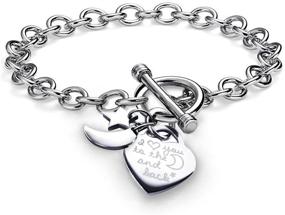 img 2 attached to Charms Bracelet Heart Toggle Stainless