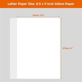 img 2 attached to 📜 Shynek 150 Pieces Transparent Vellum Paper - 8.5 x 11 Translucent Clear Paper for Invitation Card Printing