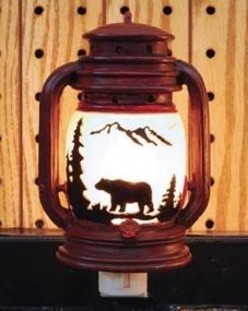 img 2 attached to 6-inch Bear Scene Electric Night Light Lantern