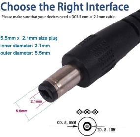 img 2 attached to 🔌 Yeworth 2 шт USB в DC кабель питания - 0.25м USB 2.0 A мужской к 5.5 x 2.1 мм DC 5V разъем и адаптер для зарядки