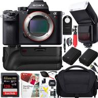 sony a7r iii full frame mirrorless interchangeable lens camera 42.4mp ilce7rm3/b bundle 📷 + vertical battery grip, 128gb memory card, paintshop pro software & more (12 items) logo