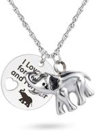 🐘 i love you forever elephant urn necklace - cremation ashes pendant for keepsake jewelry logo