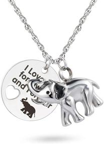 img 4 attached to 🐘 I Love You Forever Elephant Urn Necklace - Cremation Ashes Pendant for Keepsake Jewelry