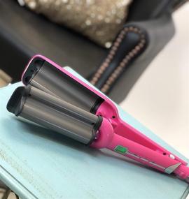 img 1 attached to 🎉 Party Animal Professional Hair Crimper: Tourmaline Technology for Easy and Long-lasting Natural Waves (Purple)