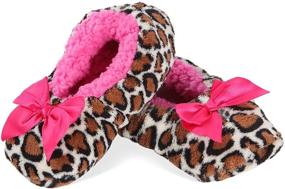 img 1 attached to 🐆 Girls' Clothing: MeMoi Leopard Slippers for Kids Girls