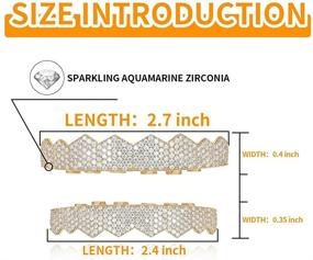 img 3 attached to LKV Plated Hiphop Zirconia Molding Women's Jewelry