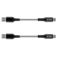 fast charging usb c cable 2-pack – 7inch short braided 🔌 charger cord for samsung galaxy, lg, google pixel, nintendo switch, xbox & more logo