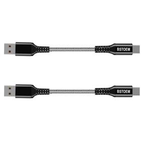 img 4 attached to Fast Charging USB C Cable 2-Pack – 7inch Short Braided 🔌 Charger Cord for Samsung Galaxy, LG, Google Pixel, Nintendo Switch, Xbox & More