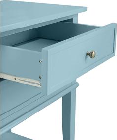 img 1 attached to 🔵 Ameriwood Home Franklin Accent Table 2 Drawers in Blue: Elegant Storage Solution